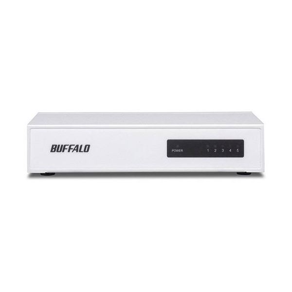 BUFFALO バッファロー 10/100Mbps対応スイッチングHub 金属筐体/電源内蔵モデル(5ポート) ホワイト LSW4-TX-5NS/WHD