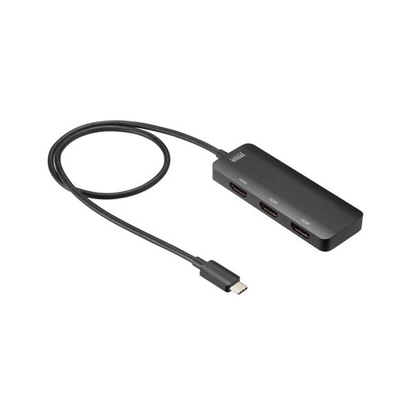 サンワサプライ USB Type C-HDMI変換アダプタ（3ポート／4K対応） AD-ALCMST3HD2