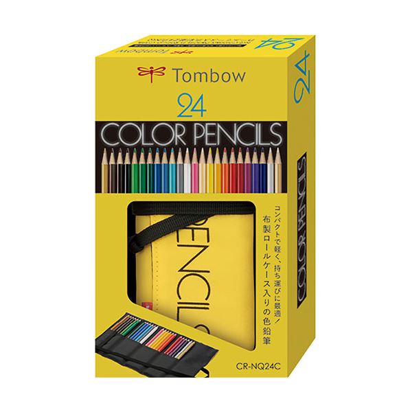 トンボ鉛筆 色鉛筆 ロールケース 24色 Tombow-CR-NQ24C