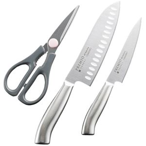 プレミオ オールステンレス三徳・ペティ・キッチンバサミセット K60605915