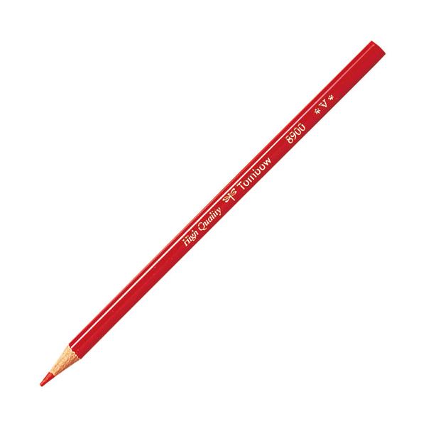 【1ダース（12本）×5セット】 トンボ鉛筆 赤鉛筆 8900V（朱色） Tombow-8900-VX5