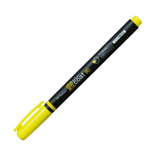 【20本セット】 トンボ鉛筆 蛍光マーカー 蛍コート80 きいろ Tombow-WA-SC91X20