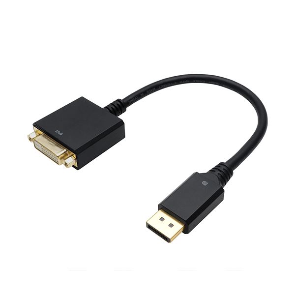 ホーリック DisplayPort→DVI変換アダプタ 15cm DisplayPortオス-DVIメス DPDVF-721BB