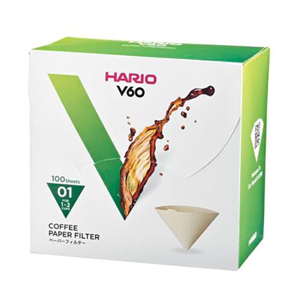 【5セット】 HARIO V60用ペーパーフィルターM 1〜2杯用 100枚入 VCF-01-100MKX5