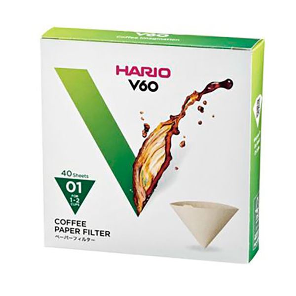 【10セット】 HARIO V60用ペーパーフィルター01M 1〜2杯用 40枚入 VCF-01-40MX10