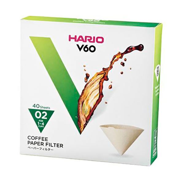 【10セット】 HARIO V60用ペーパーフィルター02M 1〜4杯用 40枚入 VCF-02-40MX10