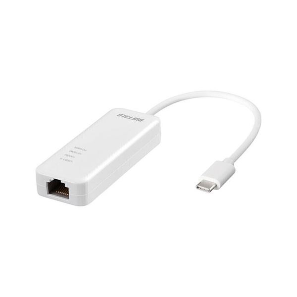 BUFFALO LANアダプター(USB Type-C) Giga & USB 3.2(Gen1)対応 ホワイト LUA5-U3-CGTE-WH