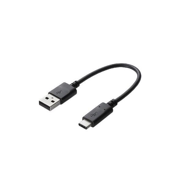 【5セット】 エレコム USB2.0ケーブル(認証品、A-C) 0.15m ブラック MPA-AC01NBKX5