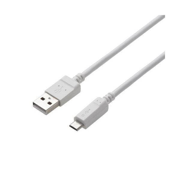 【3セット】 エレコム 2A対応microUSBケーブル 1.5m ホワイト MPA-AMB2U15WHX3