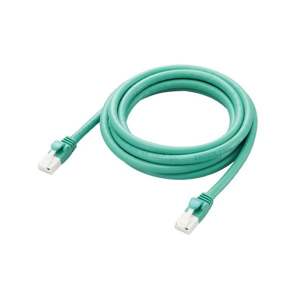 【3セット】 エレコム LANケーブル CAT6A 2m 高速 10Gbps ストレート 爪折れ防止 グリーン LD-GPAT/GN2/RSX3