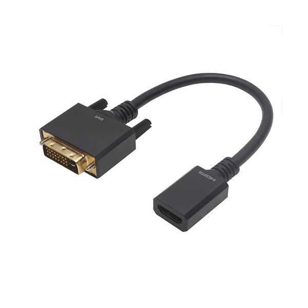 【5セット】 ホーリック HDMI-DVI変換アダプタ 15cm HDMIメス-DVIオス HAFDV-700BBX5