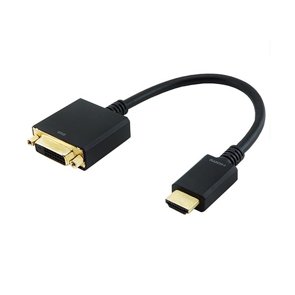 【5セット】 ホーリック HDMI-DVI変換アダプタ 15cm HDMIオス-DVIメス HADVF-706BBX5