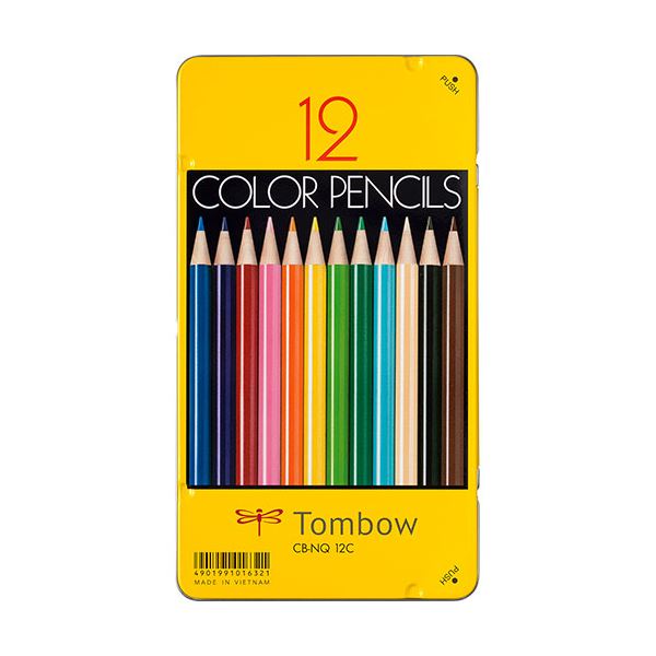 【5セット】 トンボ鉛筆 缶入色鉛筆 12色 NQ Tombow-CB-NQ12CX5