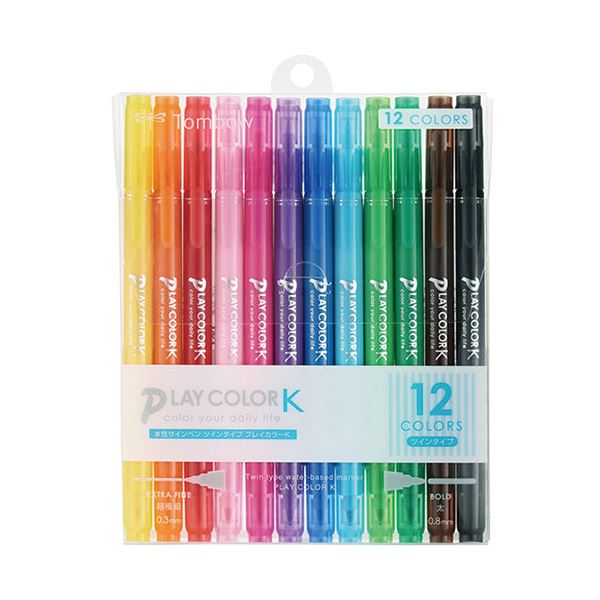 【5セット】 トンボ鉛筆 水性マーキングペン プレイカラーK 12色セット Tombow-GCF-011X5