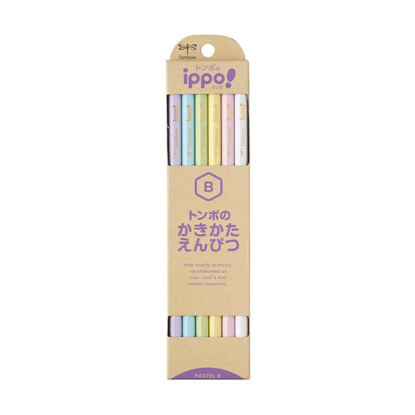 【5セット】 トンボ鉛筆 ippo! かきかたえんぴつB 12本入 Tombow-KB-KNPT01-BX5