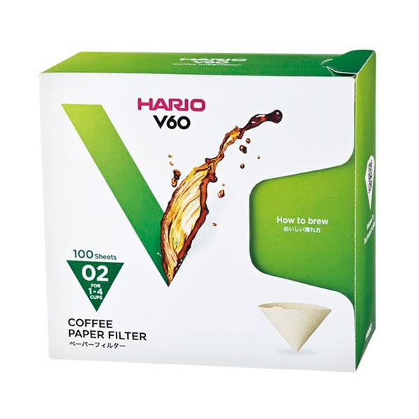 【5セット】 HARIO V60用ペーパーフィルターM 1‾4杯用 100枚入 VCF-02-100MKX5