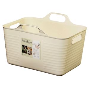 【5セット】 ヒマラヤ化学 ハッピーバケット 角 Sサイズ アイボリー MMT50749X5