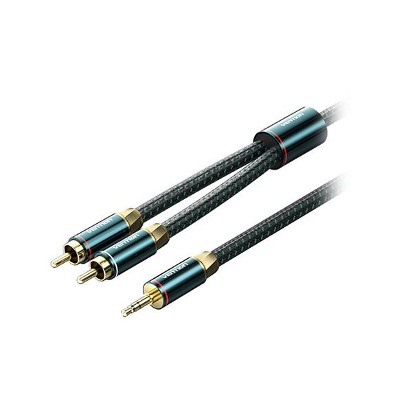 VENTION 3.5mm Male to 2RCA Male オーディオケーブル 10m グリーン BC-1085