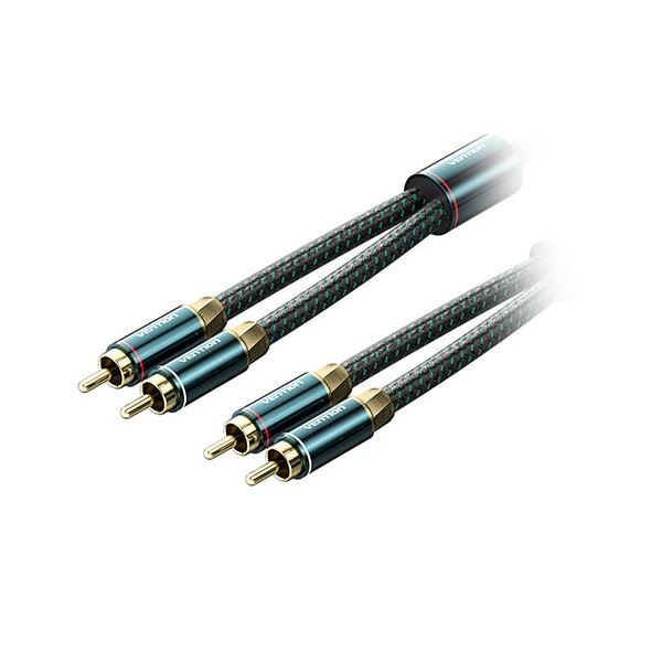 VENTION 2RCA Male to 2RCA Male オーディオケーブル Green 0.5m グリーン BC-0774