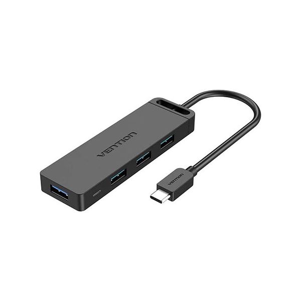 VENTION Type-C to 4-Port USB 3.0 ハブ セルフパワー / バスパワー対応 0.15M ABS Type ブラック TG-8221