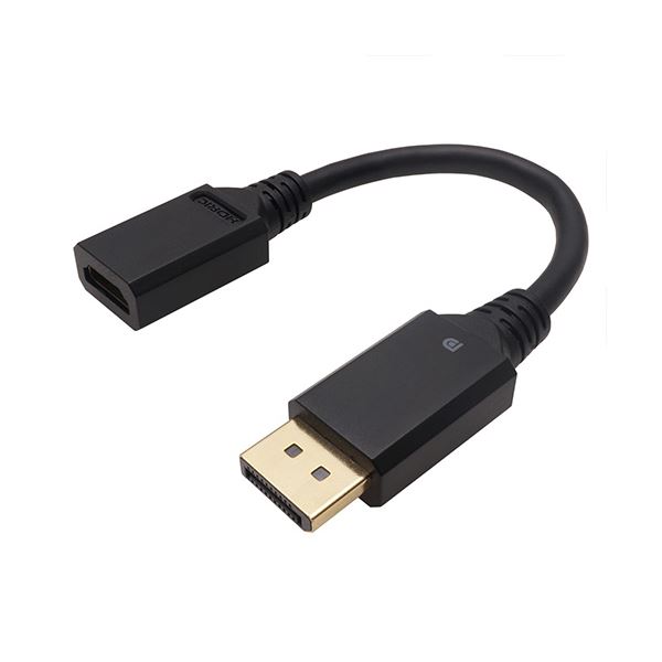 HORIC DisplayPort→HDMI変換アダプタ 10cm DisplayPortオス-HDMIメス DPHAF-807BB