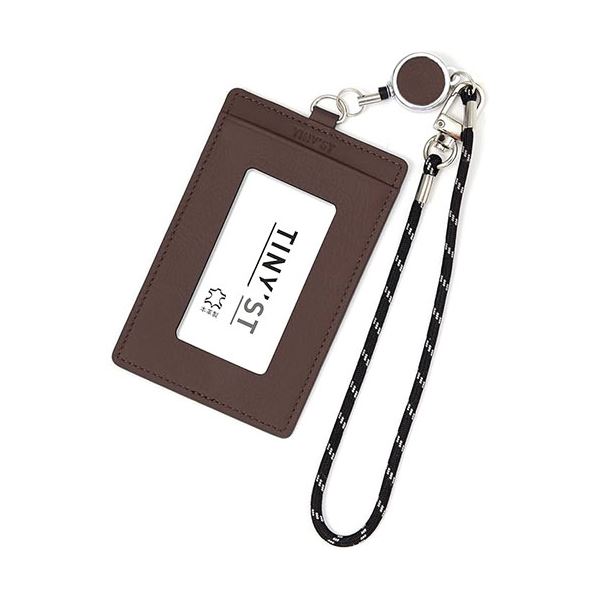 レイメイ藤井 タイニスト リール付パスケース ダークブラウン NP1075E