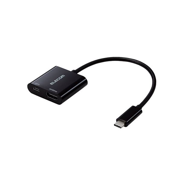 エレコム USB Type-C(TM) - HDMI(R)変換アダプター 1ポート USB PD 15cm ブラック MPA-CHDMIPD15BK