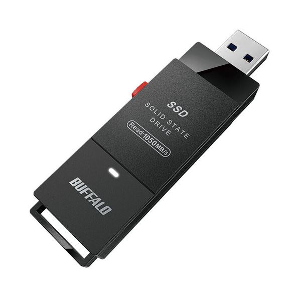 BUFFALO 外付けSSD 2TB USB-A+USB-C接続 Mac Windows対応 ブラック SSD-SCH2.0U3-BA