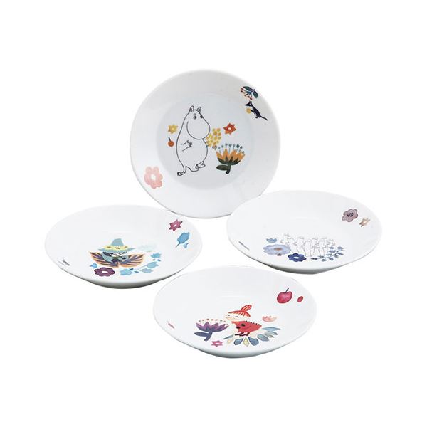 ムーミン ハーバリウム プレート4Pセット 径13.5×2.5cm K50409926