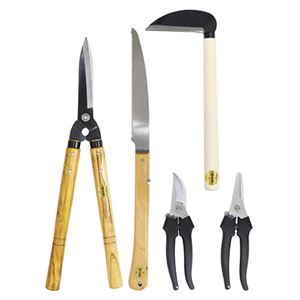 源正宗 ガーデン5点セット(剪定鋏・園芸鋏・折込鋸・刈込鋏・小鎌) K60809819