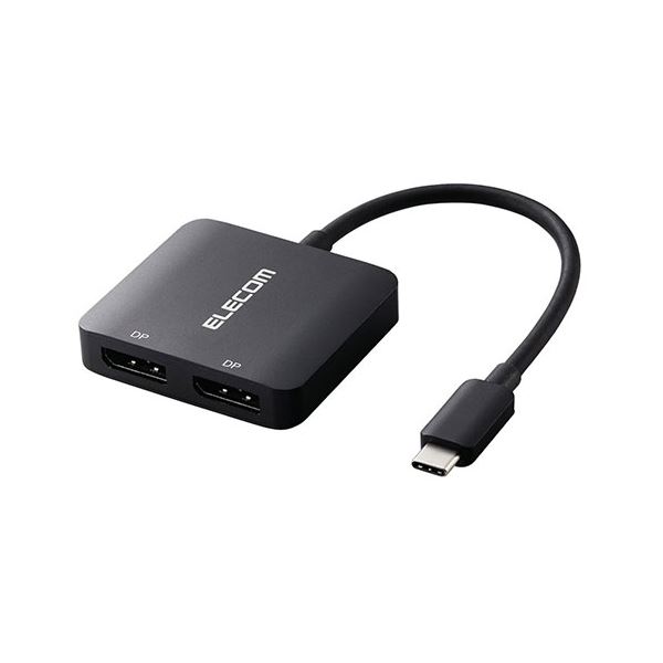 エレコム USB Type-C(TM) - DisplayPort(TM)変換アダプター 2ポート ブラック AD-CDP2BK2