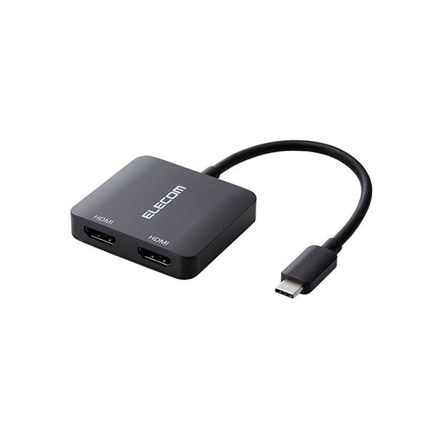 エレコム USB Type-C(TM) - HDMI(R)変換アダプター 2ポート ブラック AD-CHDMI2BK2