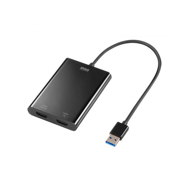 サンワサプライ USB-HDMIディスプレイアダプタ 4K対応 2画面出力 USB-CVU3HD5