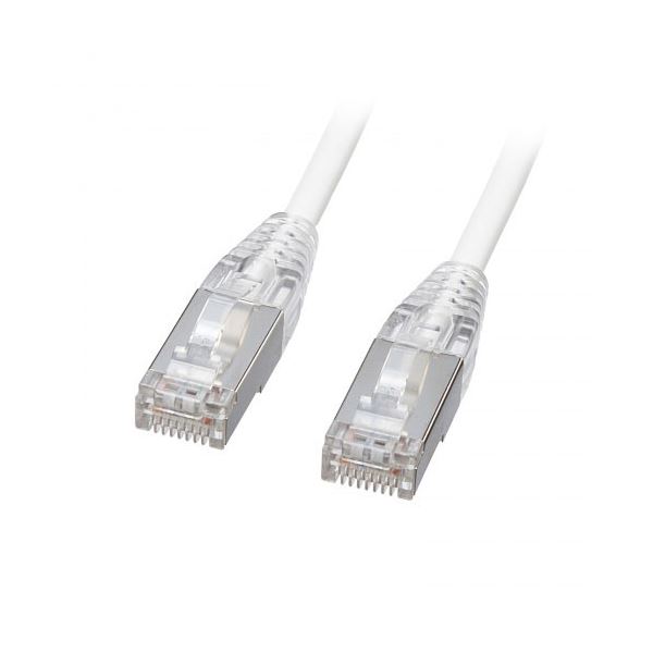 サンワサプライ カテゴリ7LANケーブル スリム やわらか ツメ折れ防止コネクタ 3m ホワイト KB-SL7YS-03W