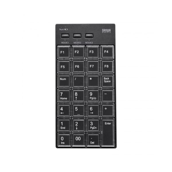 サンワサプライ プログラマブルテンキー Bluetoothモデル NT-BT26BK