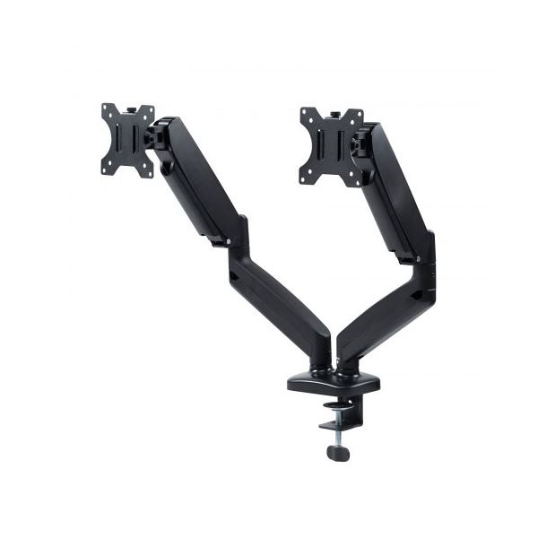 サンワサプライ モニターアーム ガススプリング式 デュアルアーム CR-LAC2405BK