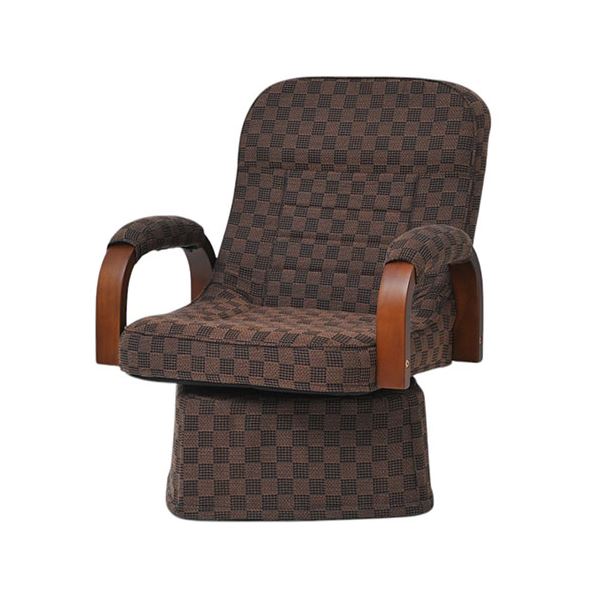 谷村実業 肘付き回転座椅子II リクライニング 360度回転 グレー TAN-102