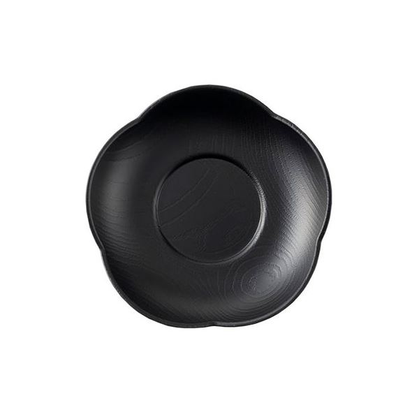【10セット】 アサヒ興洋 塗茶托 梅型 ブラック MMT04603X10