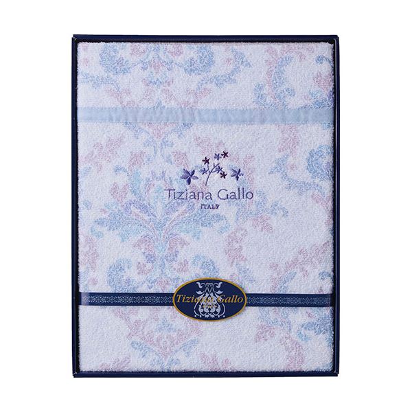 ティツィアナ・ガロ やわらかタオルケット ブルー 140×190cm L9051608