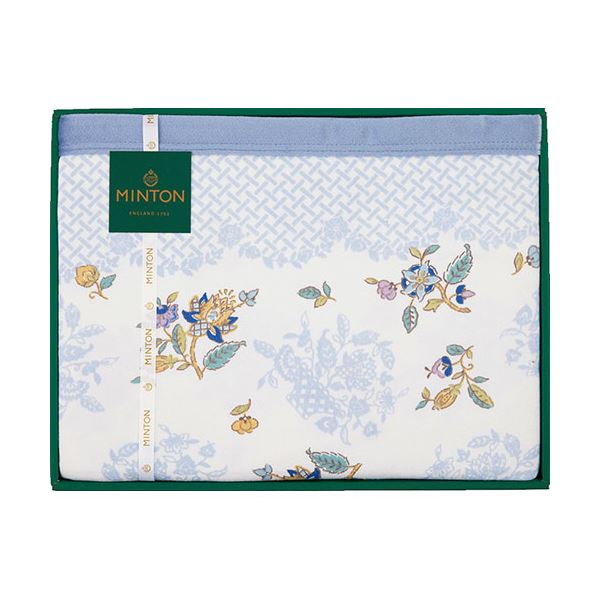 ミントン ソフトコットンケット ブルー 140×200cm B1148554