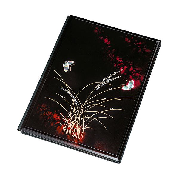 L判アドレス帳 ルビー蝶 26×19×2cm 住所録64シート 日本製 L9022544