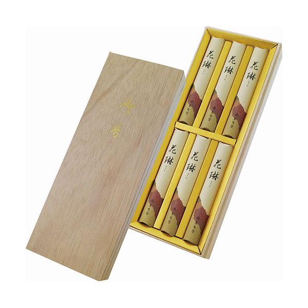 花琳 木箱短寸6入 線香(花琳)(約20g)(全長13.5cm)×6 B1074616