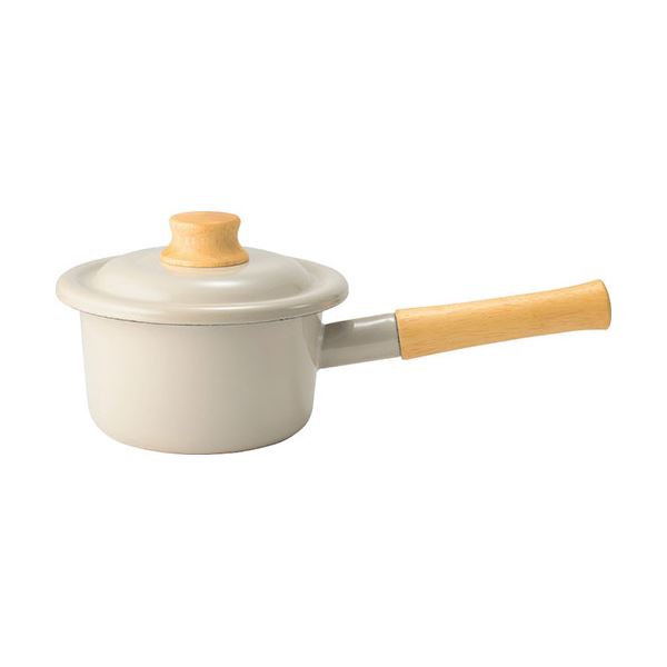 富士ホーロー コットンプラス ミルクパン14cm グレージュ C6124566