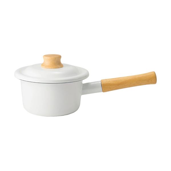 富士ホーロー コットンプラス ミルクパン14cm ホワイト C6124559