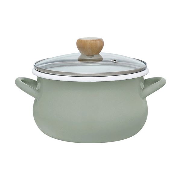 ストクック IH対応ホーロークッキングポット20cm グリーン 2.9L C6124679