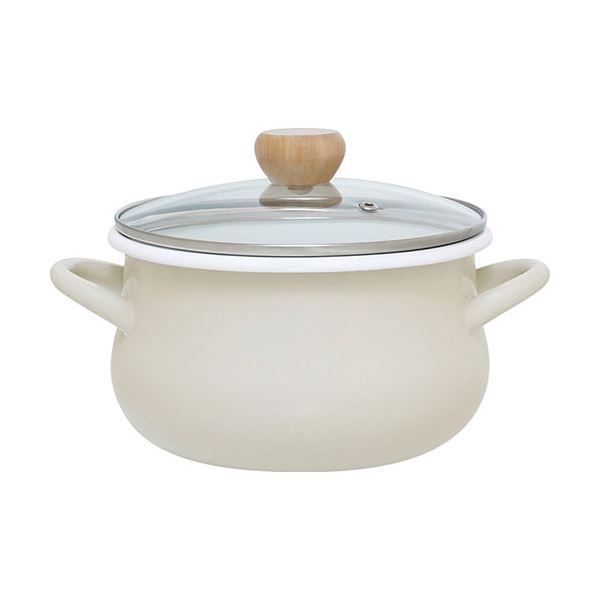 ストクック IH対応ホーロークッキングポット20cm グレー 2.9L C6124665