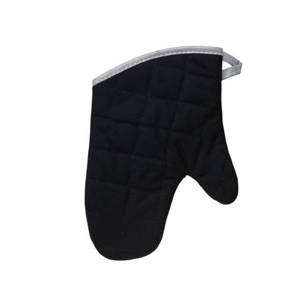 【5セット】 万年 耐熱オーブンミット 10インチ ブラック TVM-1X5