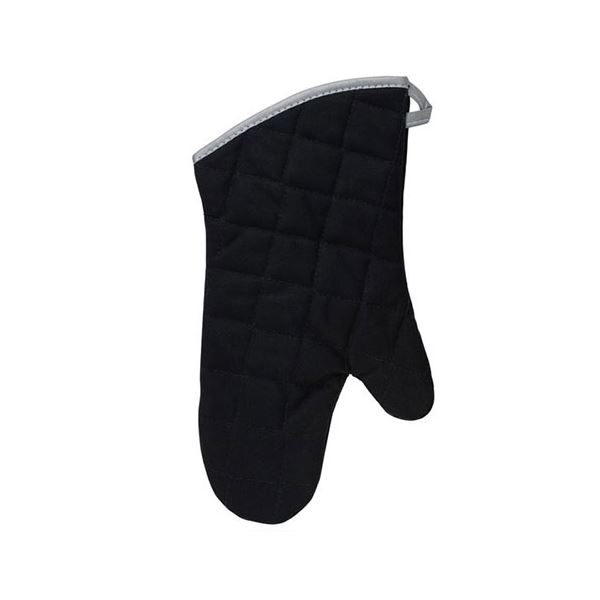 【3セット】 万年 耐熱オーブンミット 13インチ ブラック TVM-3X3