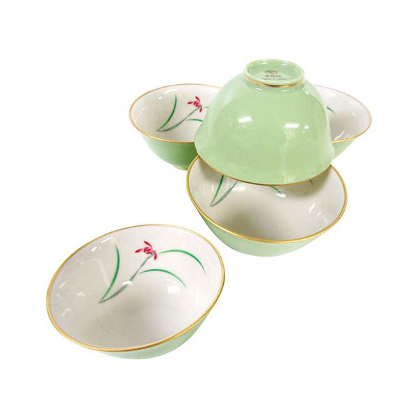 香蘭社 らん 湯呑み 5客揃 φ9.5×5cm C6092596