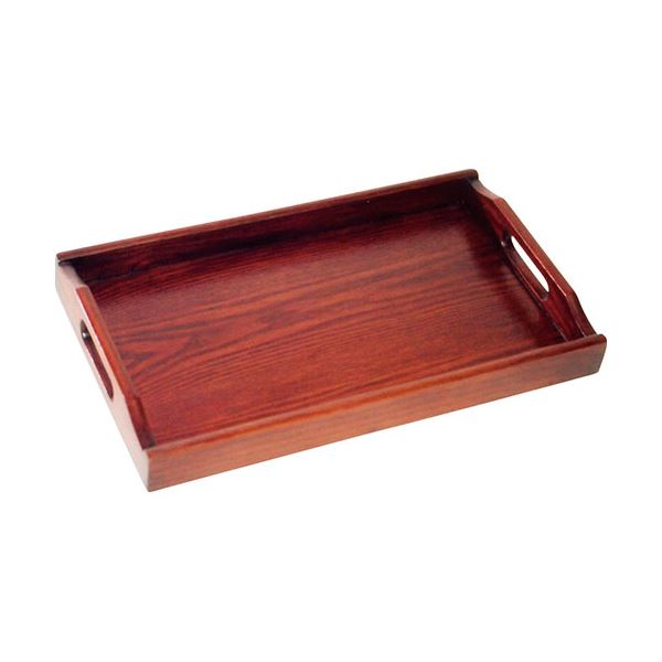 木製 富士型12.0長手盆 36×22.5×4.5cm 天然木を拭漆塗で仕上げた長手盆 L9022558